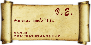 Veress Emília névjegykártya